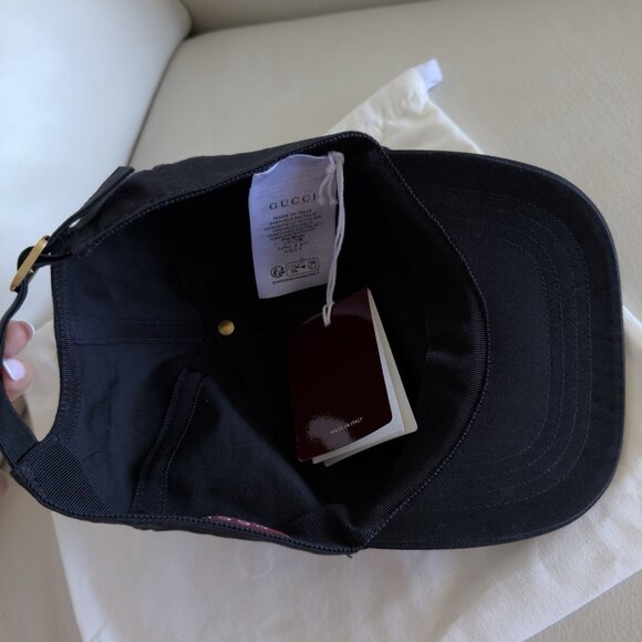 NWT GUCCI Baseball Cap This Season'S Logo Navy Cap Size M 58 Cm - Picture 6 of 10